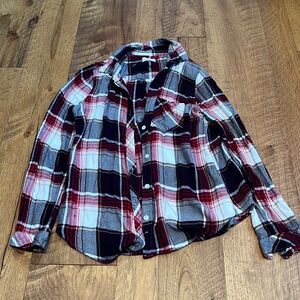 Thread and Supply Boy’s Red and Blue Flannel Size S